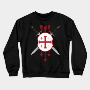 Georgian flag with swords. Crewneck Sweatshirt